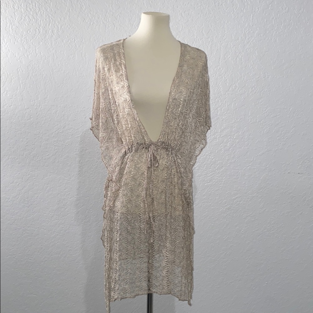 Elegant Beige Sheer Cover-Up